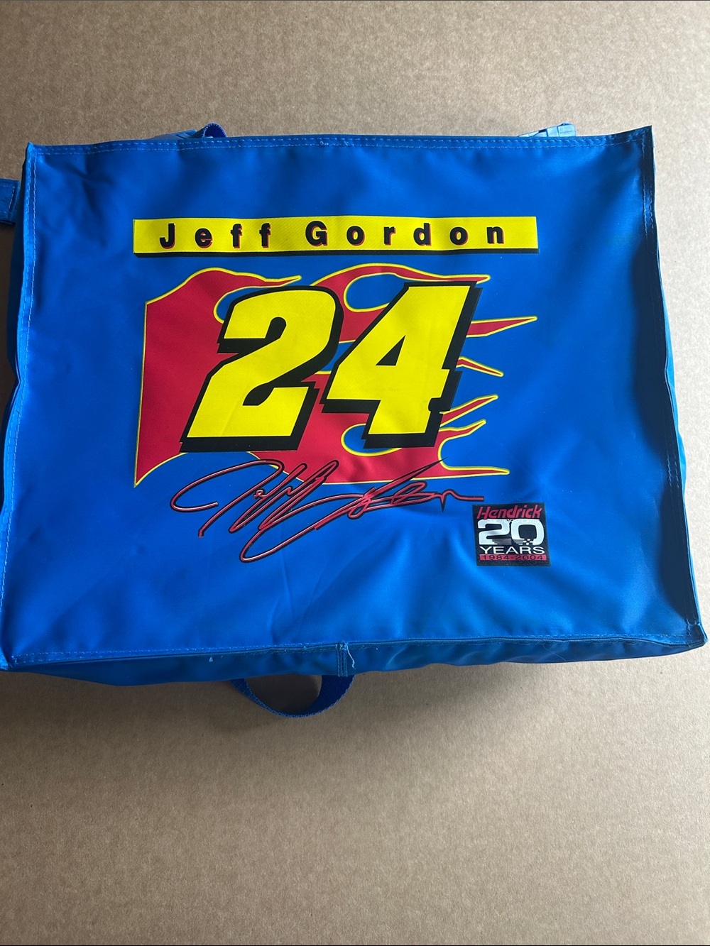 2004 Jeff Gordon 24 NASCAR stadium seat cushion and Tote Bag w/ carry strap. Y2K
